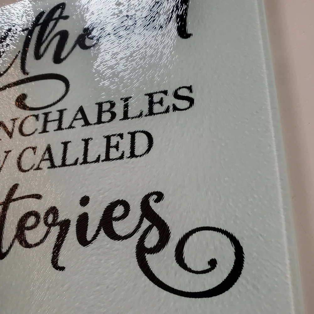 Adulthood when lunchables are now called charcuteries Glass Cutting Board